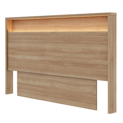 Gael Headboard with Integrated Lighting | Gael, Tete de lit avec etageres et eclairage integres