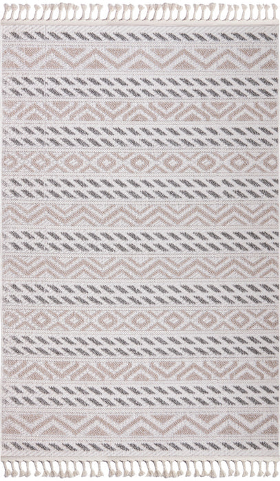 Athena Beige Indoor/Outdoor Area Rug - 5.3 X 7.6 