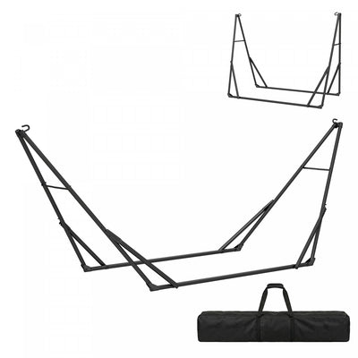 Outsunny 9.5ft Hammock Stand Portable Adjustable, 120 kg Capacity, Black