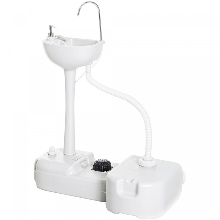Outsunny Portable Camping Sink Hand Wash Station Basin for Outdoor