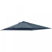 Outsunny 9.8' X 9.7' Square Gazebo Canopy Replacement Uv Protected Top Cover Sun Shade Grey