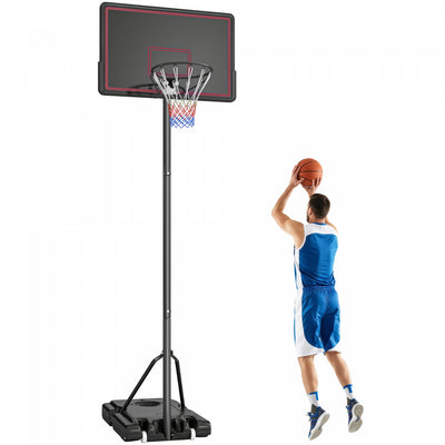 Soozier Portable Basketball Hoop, 4.4-10ft Adjustable Height