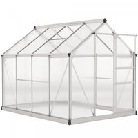 Outsunny Greenhouse, Walk-in Hot House, Clear Pc Board With Sliding Door