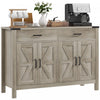 HOMCOM Sideboard Buffet Cabinet w/ Drawers and Shelves, Farmhouse Sideboard