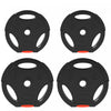 Soozier Set Of 4 1-inch Weight Plates With 3 Grips, 2 X 11lbs + 2 X 5.5lbs