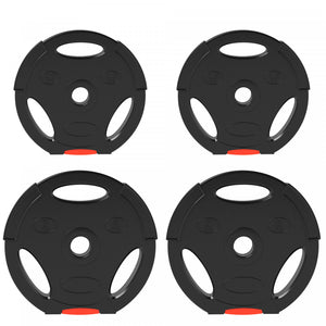 Soozier Set Of 4 1-inch Weight Plates With 3 Grips, 2 X 11lbs + 2 X 5.5lbs