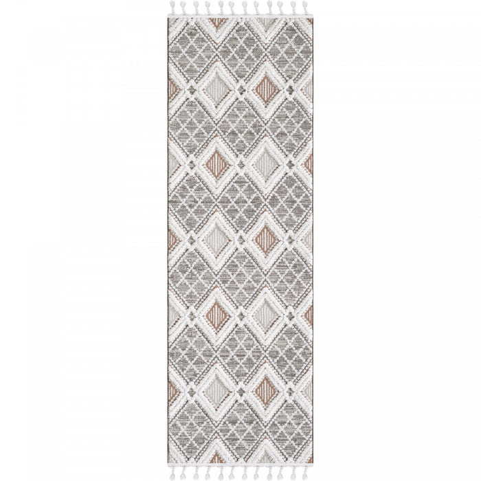 Quinto Twinkle Orange Shag Area Rug - 2'7\" x 8'