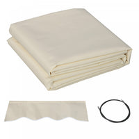 Outsunny 11' X 10' Retractable Awning Fabric Replacement Outdoor Sunshade Canopy Awning Cover, Uv Pr