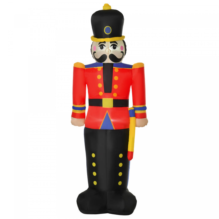 Homcom 6ft Nutcracker Toy Soldier Inflatable Christmas Decoration