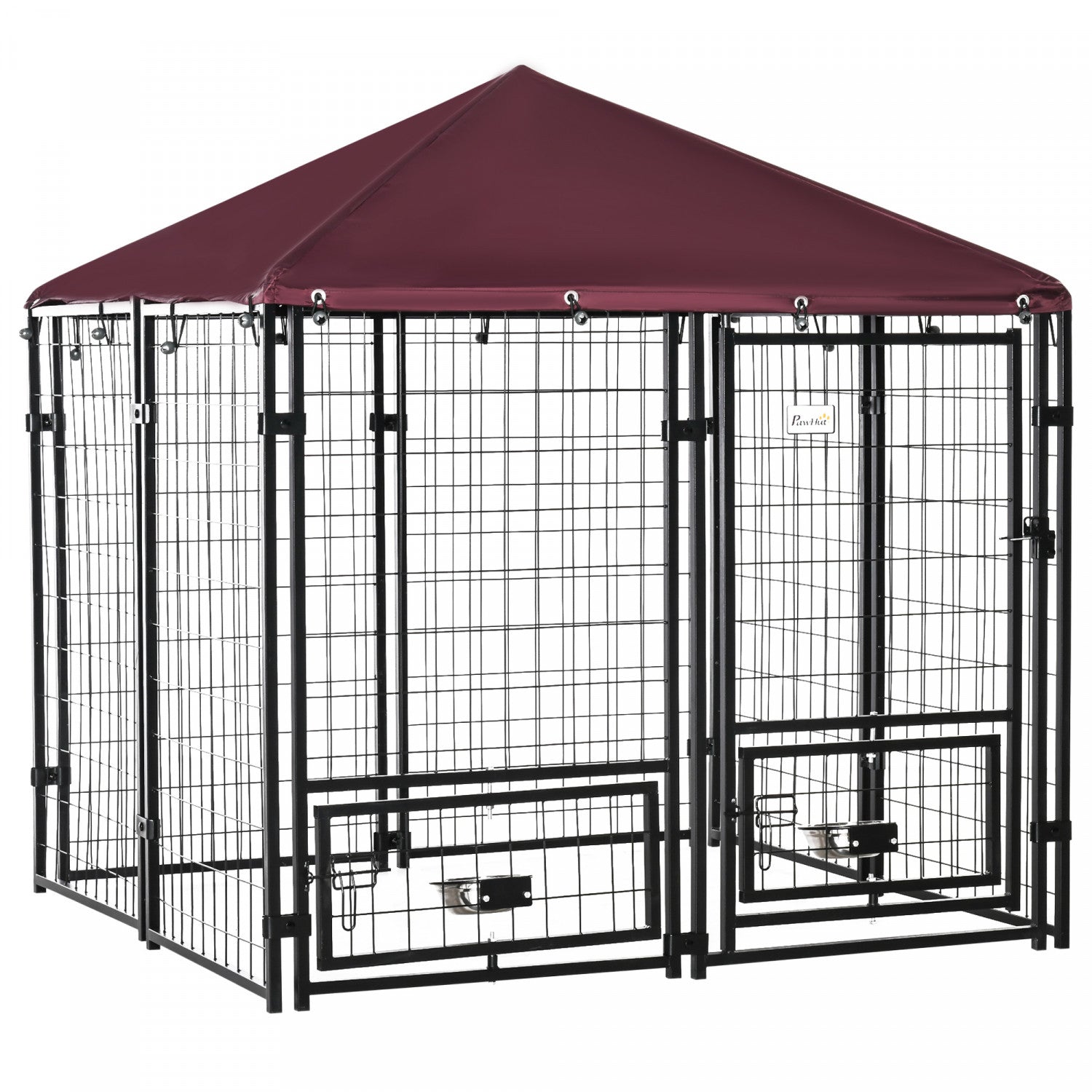 Dog crate fence clearance