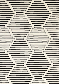 Forte Black White Stripes Area Rug - 7'9