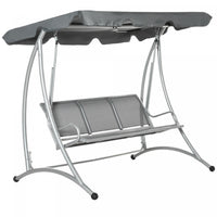 Outsunny 3 Person Patio Swing Seats With Adjustable Canopy Outdoor Swing Chair Bench For Garden, Poo