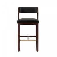 Patricia Modern Wood Upholstered Barstool in Black Bar Stool 