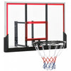 Soozier Wall Mounted Basketball Hoop With Shatter Proof Backboard, Black