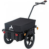 Aosom Multi-functional Bicycle Cargo Trailer Steel Large Bike Luggage Cart Carrier Black
