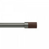 Umbra Blok Gun Metal Expandable 1\" Curtain Rod - 72\"-144\" 