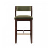 Patricia Modern Wood Upholstered Barstool in Turtle Green Bar Stool
