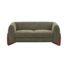 Lillian Solid Wood Modern Boucle Upholstered Loveseat Comfort Seating,Green