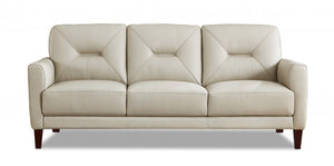 Hydeline Mavis Leather Sofa - Vanilla