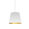 Dainolite Oversized Drum 1 Light Pendant Small White/Gold Shade Lamp