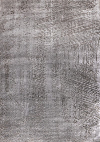 Hudson Grey Cream Distressed Brushstrokes Rug, 5'3