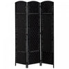 Homcom Double Hinged Woven Wicker Room Divider And Privacy Screens