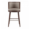 Evalyn Modern Wood Upholstered Barstool in Taupe | Tabouret de bar moderne en bois avec assise rembourree Evalyn, coloris taupe