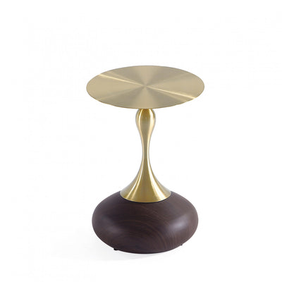 Patchin Modern End Table in Brown and Gold | Table d’appoint Patchin moderne en brun et or