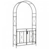 Outsunny 7.6ftmetal Garden Arch W/ Double Gate, Garden Arbor Trellis, Black