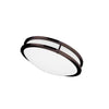 Dainolite Cfled Ceiling Flush Mount 12\" Dia Bronze Finish White Shade Lamp