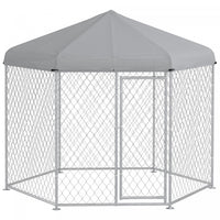 Pawhut Outdoor Dog Kennel Dog Run With Waterproof, Uv Resistant Cover For Medium And Large Sized Dog