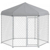 Pawhut Outdoor Dog Kennel Dog Run With Waterproof, Uv Resistant Cover For Medium And Large Sized Dog