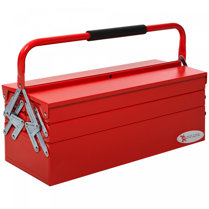 Durhand Portable 5-tray Metal Tool Box