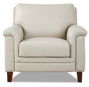Hydeline Westcott Leather Chair - Vanilla