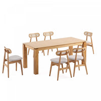 Colbert and Rockaway Modern Industry Chic 7-Piece Dining Set in Natural