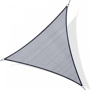 Outsunny Triangle 10' Canopy Sun Sail Shade Garden Cover Uv Protector Outdoor Patio Lawn Shelter With Carrying Bag Grey