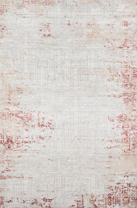 Amber Traditional 7'9\" x 9'10\" Area Rug in Red Indoor Area Rug