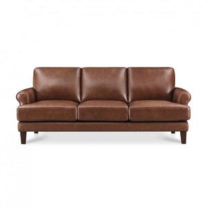 Hydeline Sarina Leather Sofa - Brown