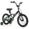 Costway 16\" Kids Training Bike With Removable Training Wheels Pneumatic Tires Black