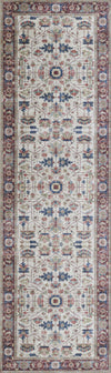 Daffy Traditional 2'3\" x 8'0\" Runner Rug in Ivory Indoor Area Rug