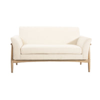 Harper Compact Seating Fabric Modern Loveseat,Beige 