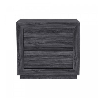 Soren Contemporary 26" Nightstand in Charcoal Gray (2-Drawer) | Table de nuit contemporaine Soren 66 cm en gris charbon (2 tiroirs)