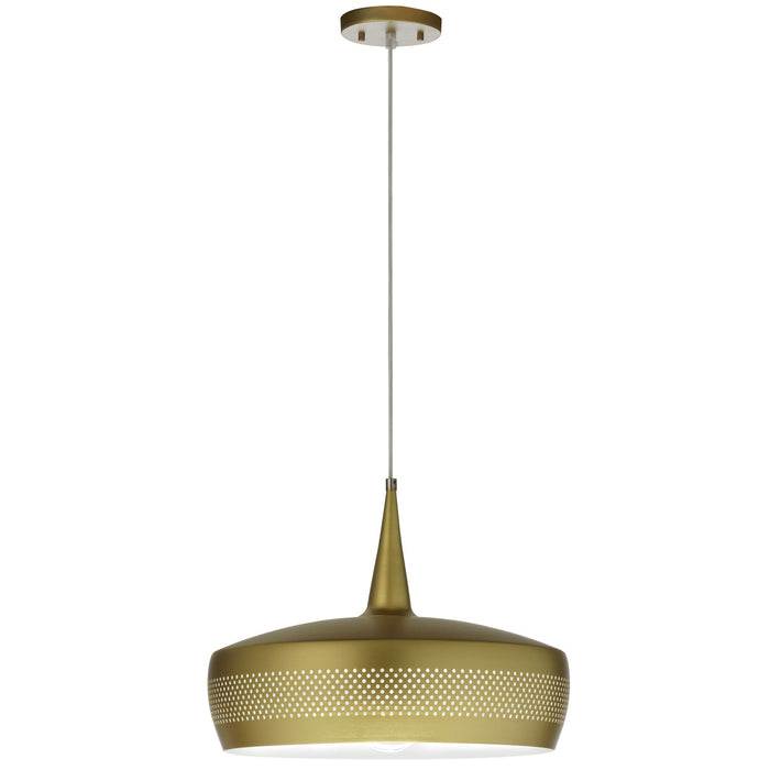 Dainolite Pixie 1 Light Pendant Painted Aged Brass Lamp