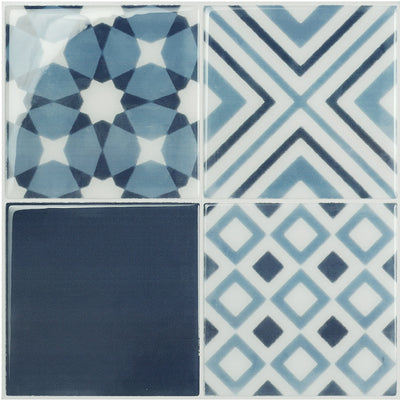 Smart Tiles Peel and Stick 4-Sheet 9 x 9 Backsplash - Vintage Calvi|Dosseret Smart Tiles peler et coller 9 x 9, 4 feuilles - Vintage Calvi