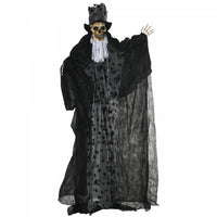 Outsunny 6FT Life Size Halloween Grim Reaper Groom Decor with Light Up Eyes