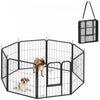 PawHut 8 Panels Dog Playpen, 22\"W x 24\"H Heavy Duty Pet Fence with Door & Strap for Indoor Outdoor Backyard Garden, Portable & Foldable Puppy Pet Playpen for Small Dogs