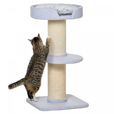 Pawhut 36"h Large Cat Scratching Post For Indoor Cats, Bold Cat Tree Multi-level Kitty Tower With Si|Pawhut Arbre A Chat 36" Tour Pour Chat A Plusieurs Niveaux Avec Grattoir En Sisal, Lit Pour Chat, Co