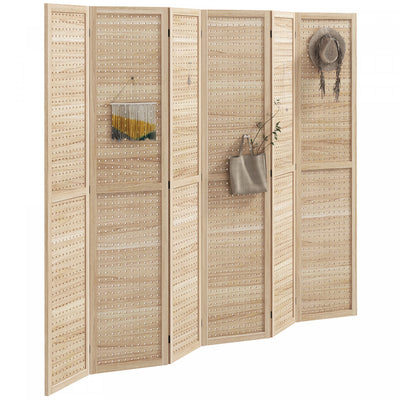 Homcom 6 Panel Folding Room Divider Privacy Screen Indoor Home Decoration|Homcom 6 Panneaux Pliants Diviseur De Piece Ecran De Confidentialite