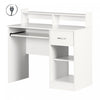 Axess Office Desk with Keyboard Tray and Drawer with USB Port Pure White - South Shore