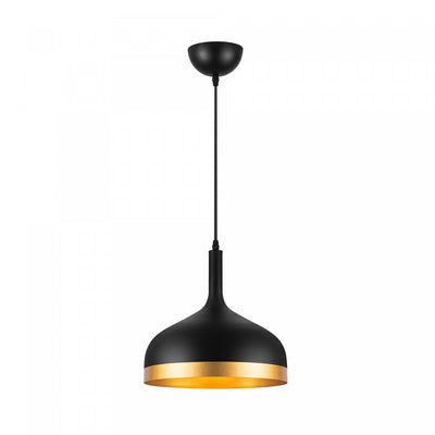 Dash Collection 12" Pendant Ceiling Light - Black & Gold|Luminaire suspendu de la collection Dash de 12 po - noir et doré